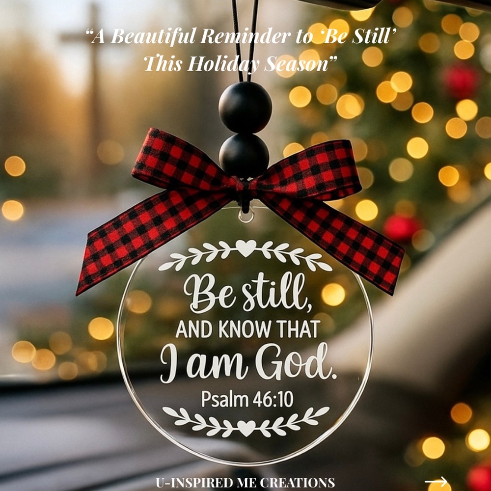 Red and Black Holiday Ornament